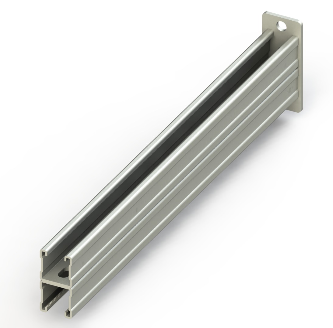 C Destek Çiftli Konsolu, 41х41mm, L:700mm, T:2mm ( Elektro Galvaniz )