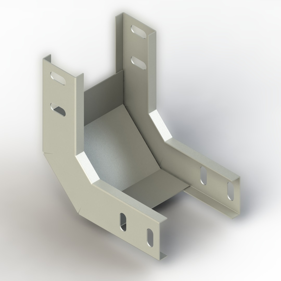 İç Bukey Sabit 90 Derece Dönüş W100mm H40mm T1,2mm Pregalvaniz