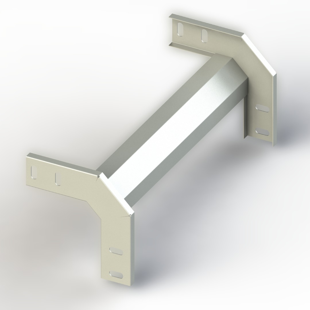 Dış Bukey Sabit 90 Derece Dönüş W400mm H40mm T1,2mm Pregalvaniz