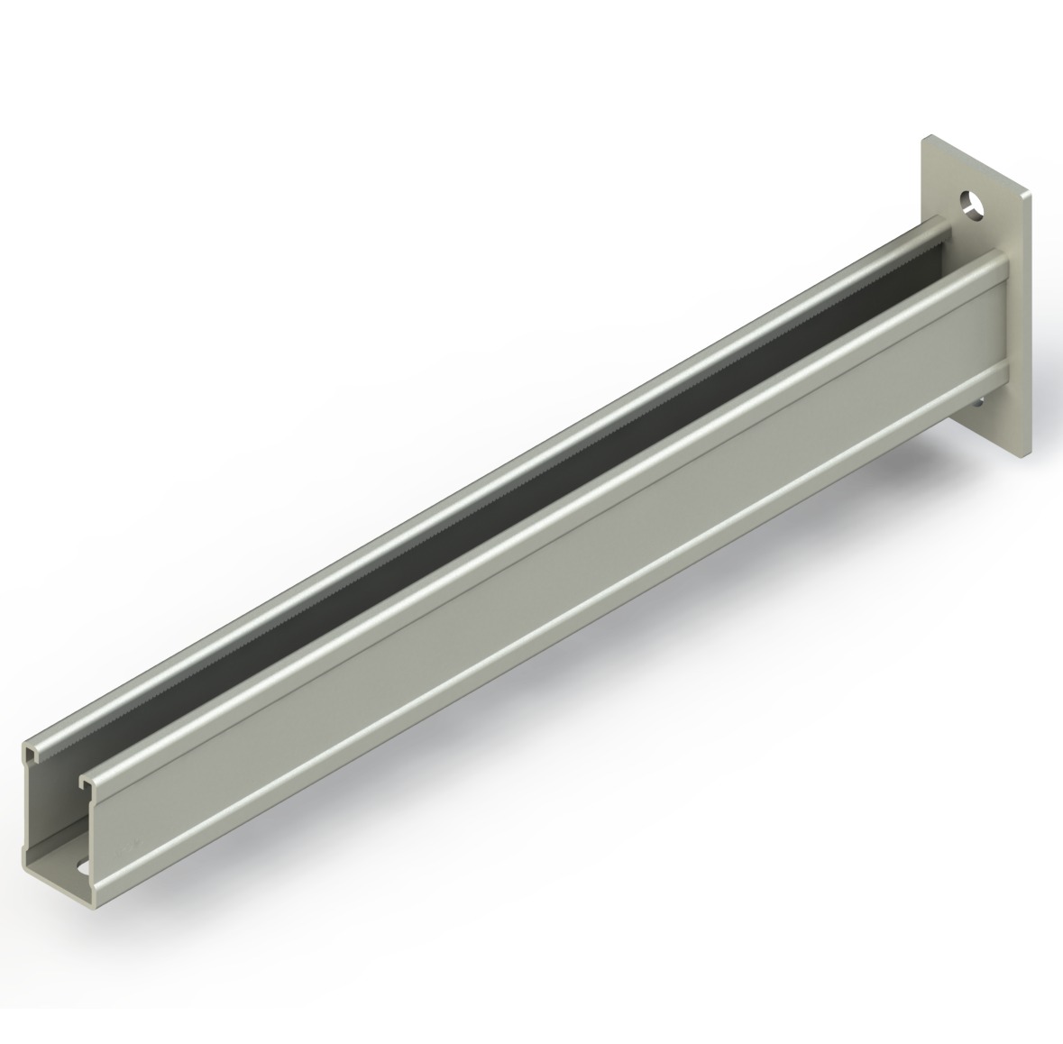 C Destek Konsolu, 41х62mm, L:500mm, T:2mm ( Elektro Galvaniz )