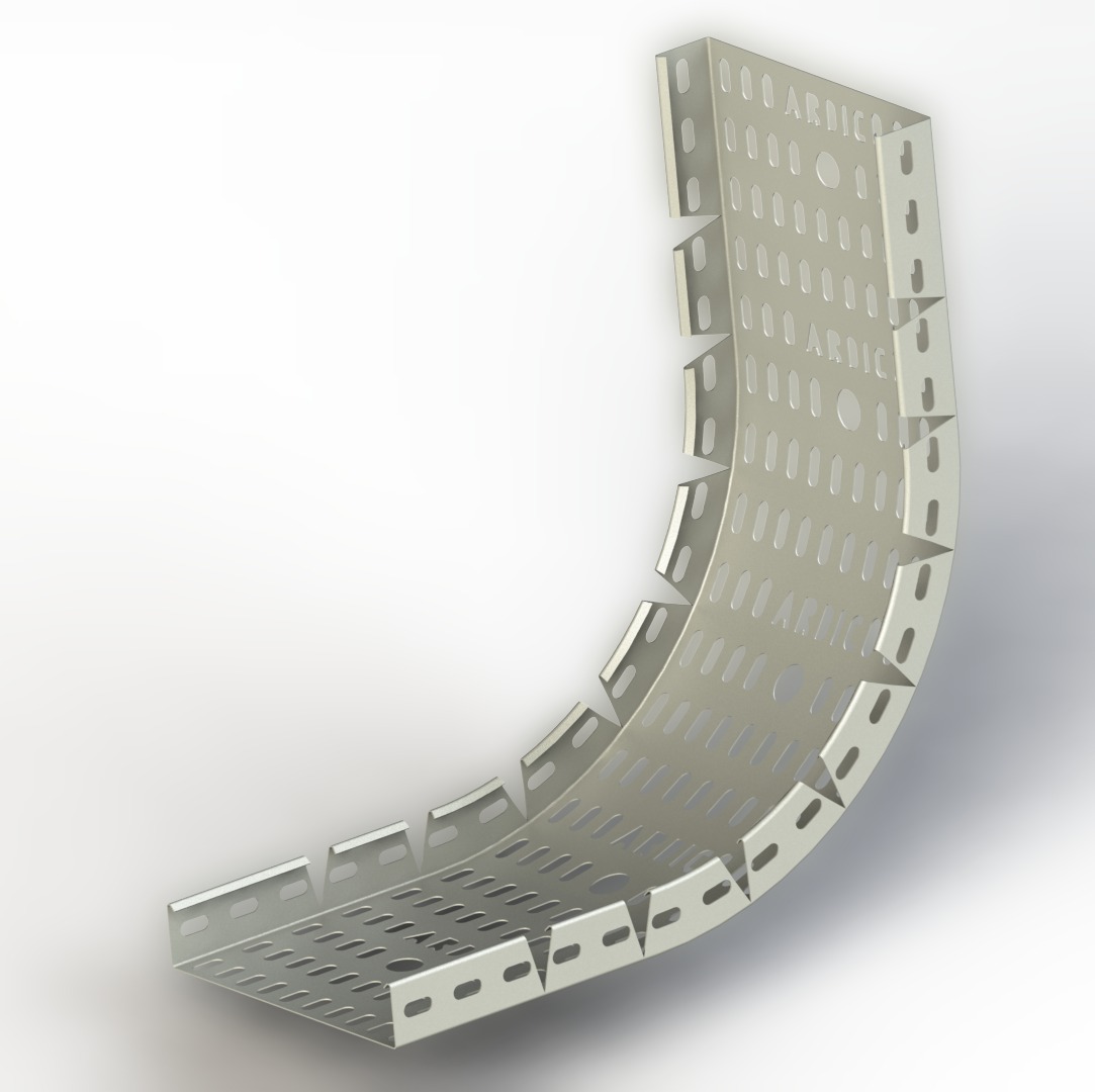 İç-Diç Hareketli bükey W200mm H40mm T0,8mm Pregalvaniz