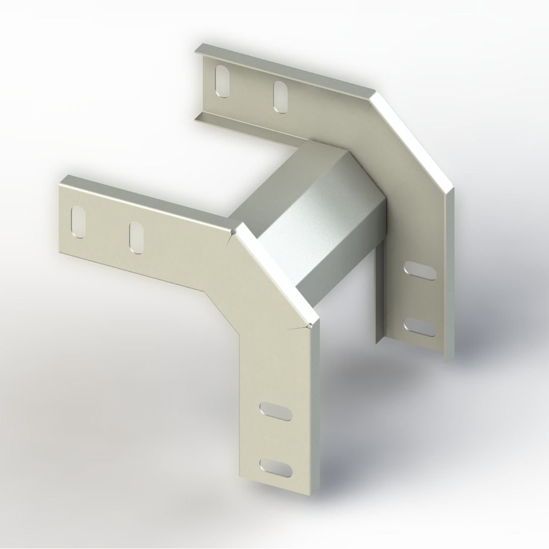 Dış Bukey Sabit 90 Derece Dönüş W150mm H40mm T1,2mm Pregalvaniz