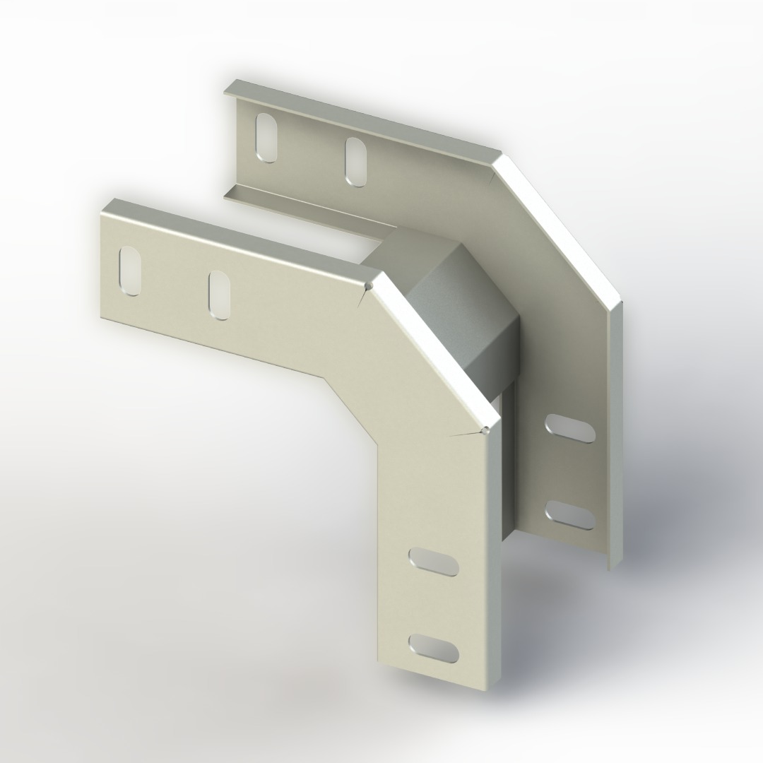 Dış Bukey Sabit 90 Derece Dönüş W100mm H40mm T1,2mm Pregalvaniz