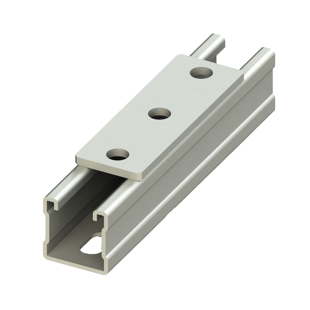 3 Delikli C Profil Ek Plakası, L:126, T:5mm ( Sıcak Daldırma )