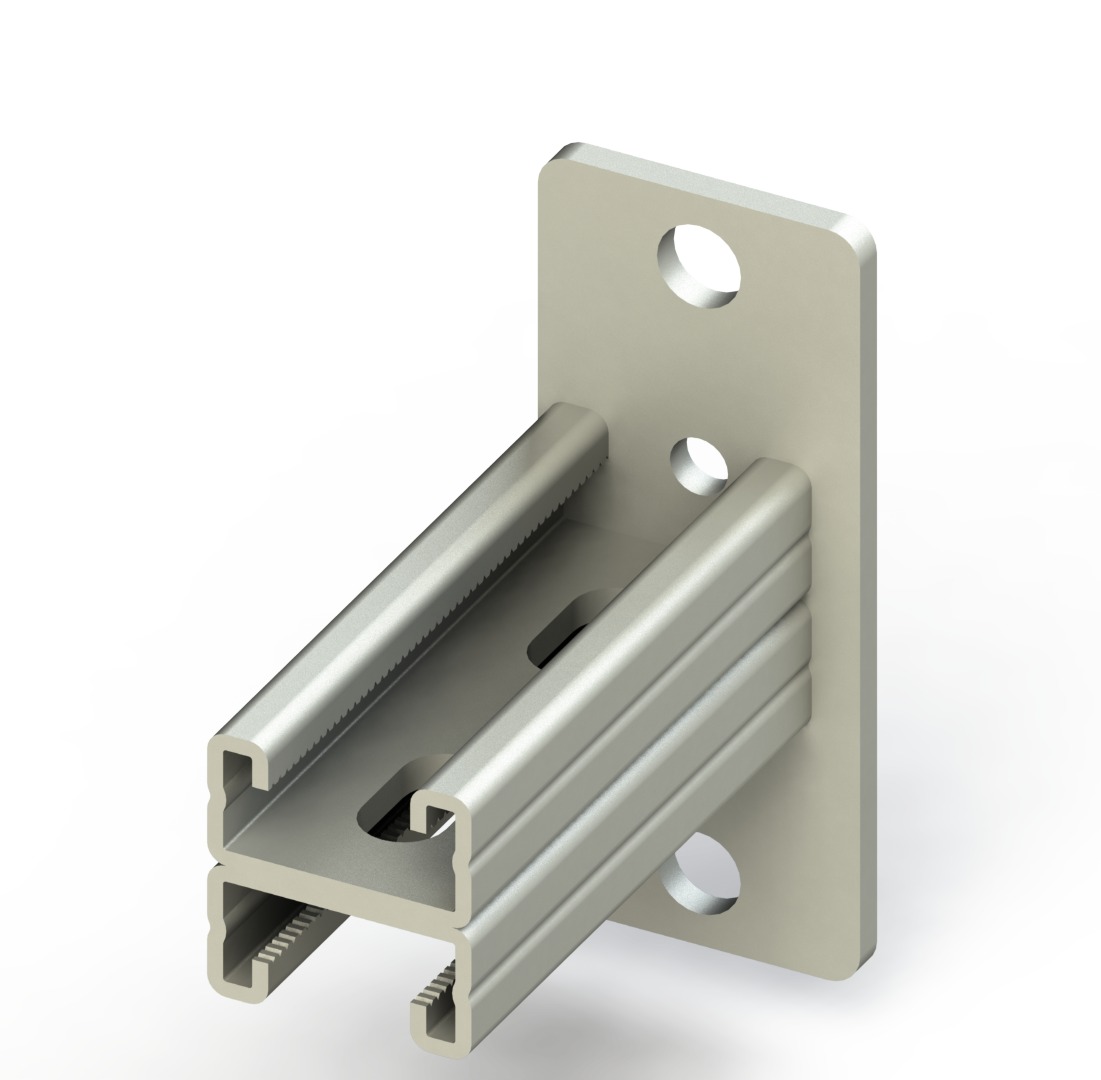 C Destek Çiftli Konsolu, 41х21mm, L:100mm, T:1,5mm ( Elektro Galvaniz )