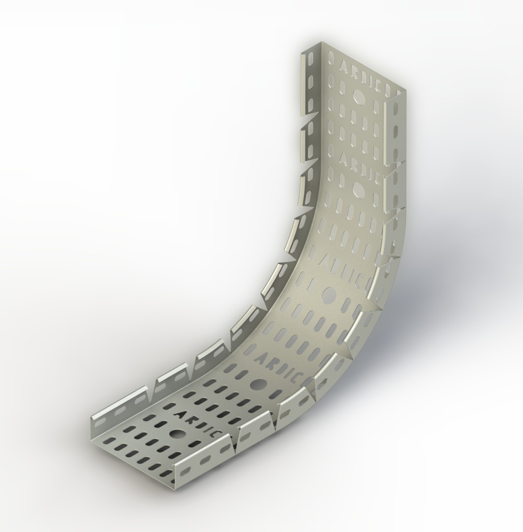 İç-Diç Hareketli bükey W150mm H40mm T0,8mm Pregalvaniz