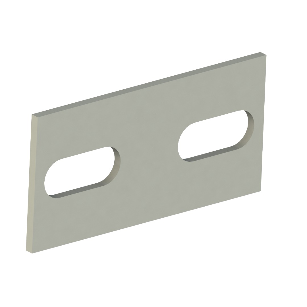 U Profil Bağlantı Plakası, L: 60mm, T:2mm ( Pregalvaniz )