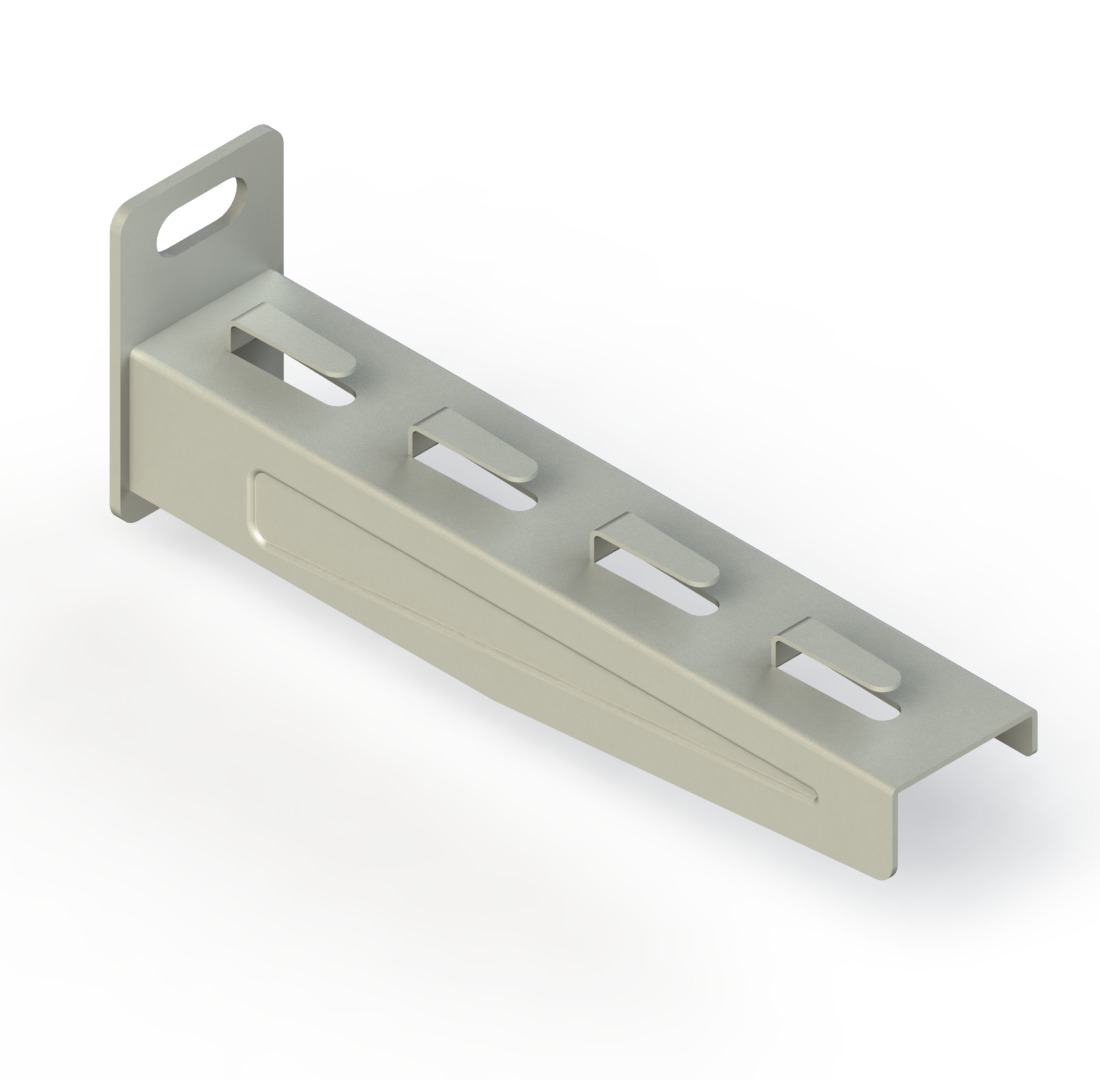 Duvar Konsolu Tırnaklı L:200mm ( Elektro Galvaniz )