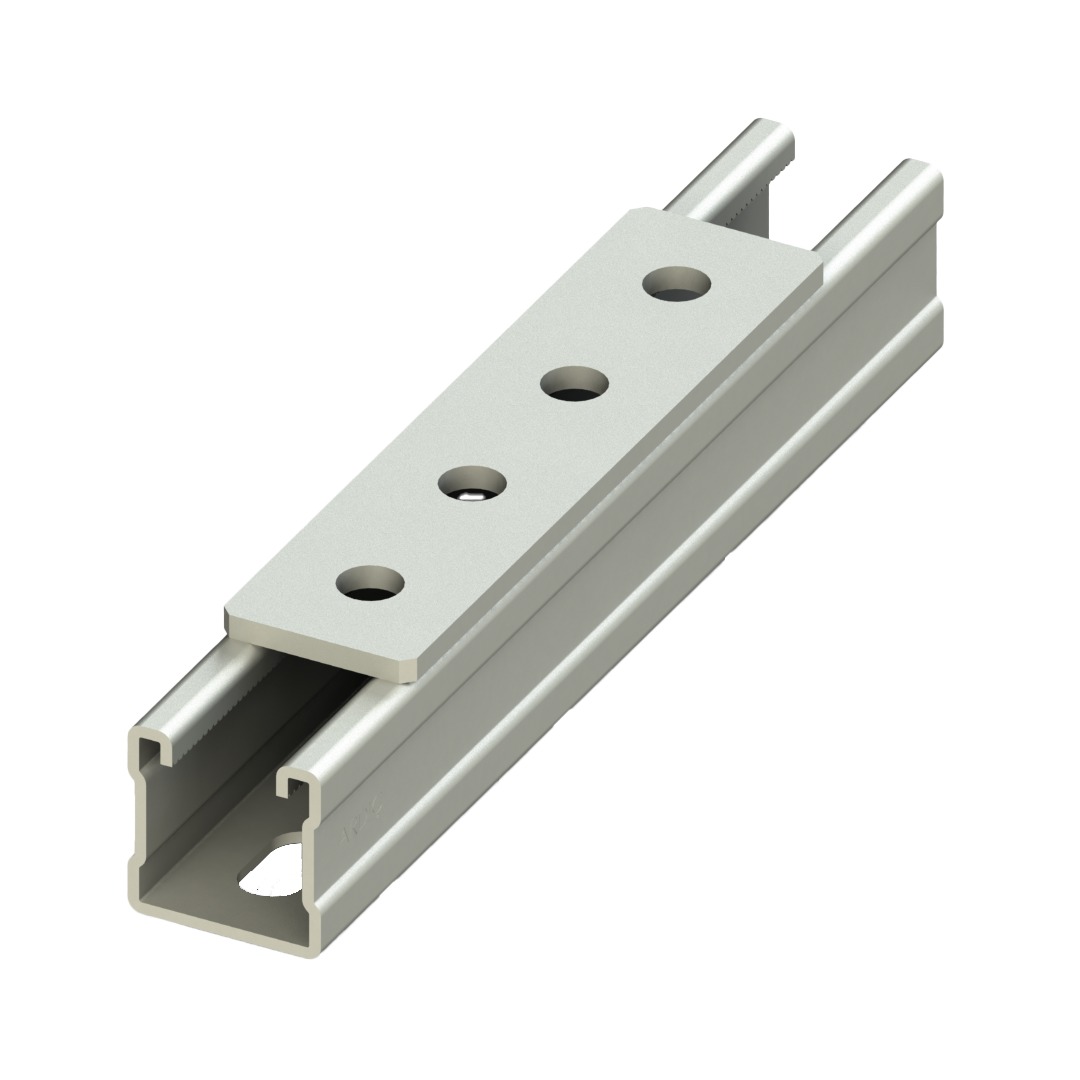 4 Delikli C Profil Düz Birleştirme Elemanı L:168mm, T:5mm ( Sıcak Daldırma )